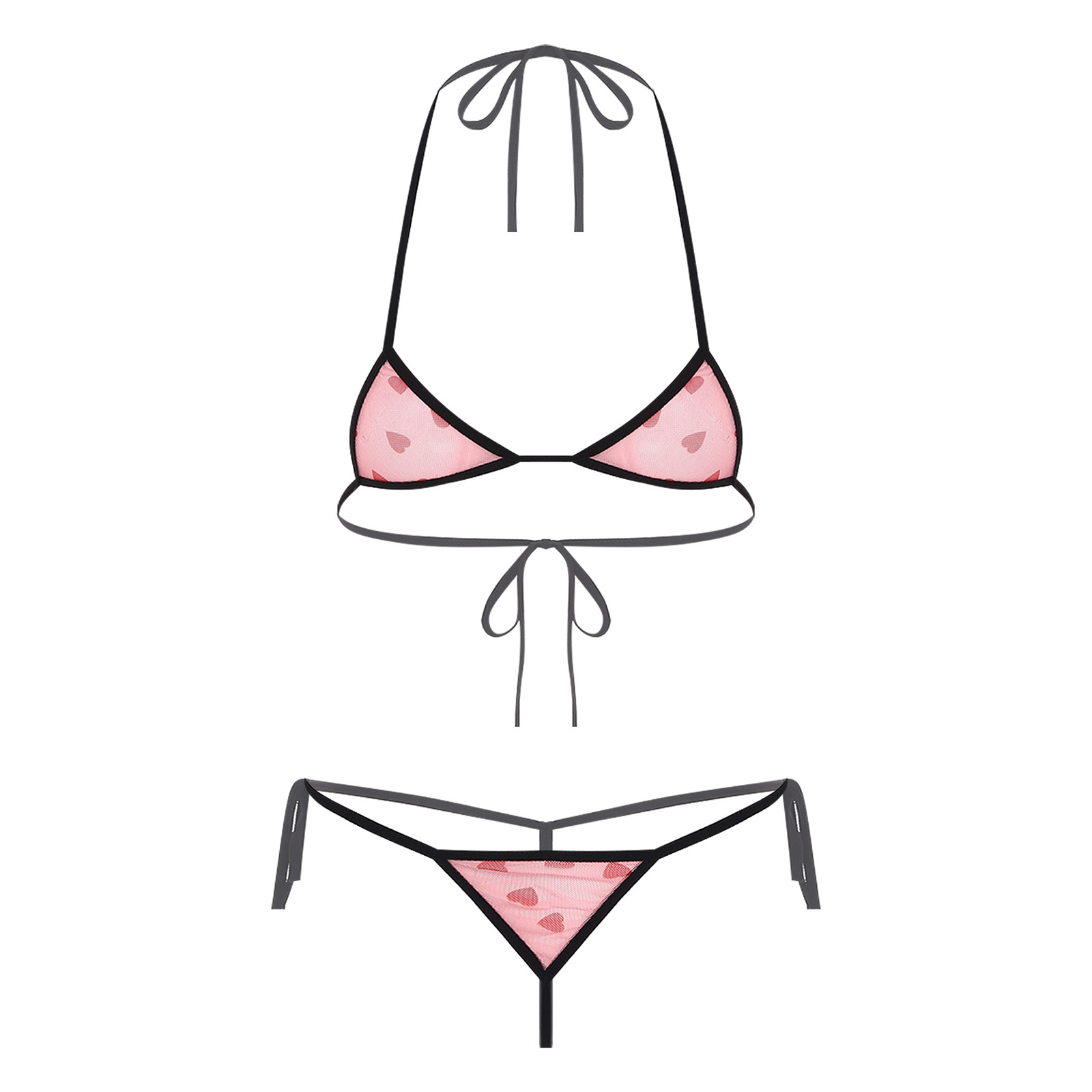 Sheer Bra Lace - Womens Micro Mini Bikini Lingerie Ondergoed